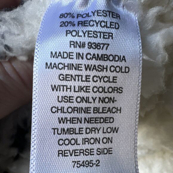 Shearling Hooded Aztec Print Pullover Kangaroo Pocket Women's M Arizona Jean Co - Picture 12 of 12